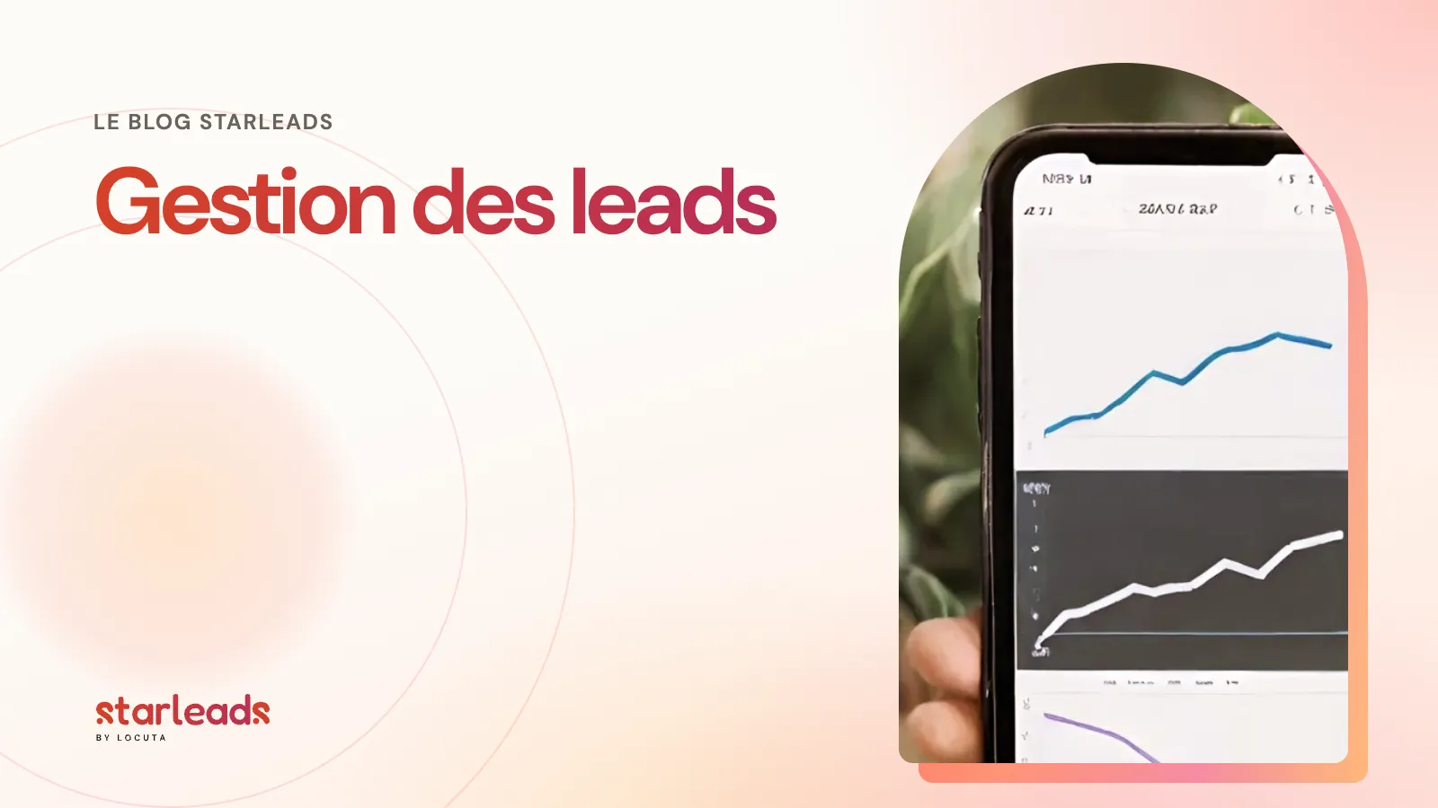 Smartphone affichant des courbes de croissance