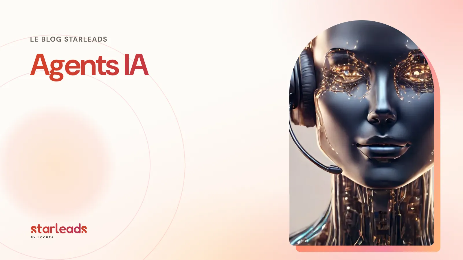 Visage de robot avec un casque audio